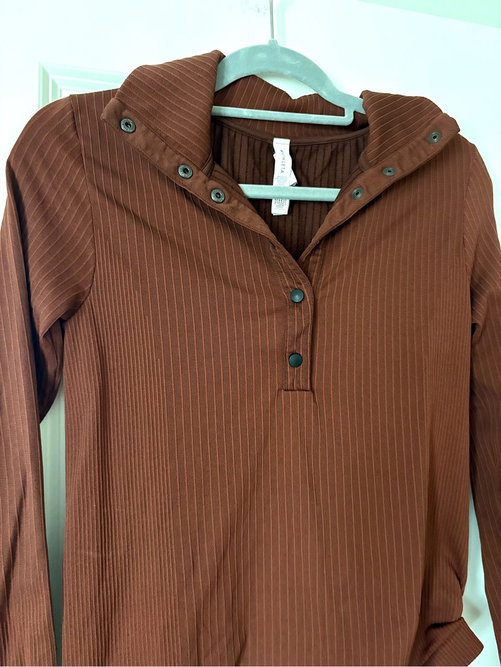 Athleta Flurry Seamless Henley - Brown - Picture 3 of 5